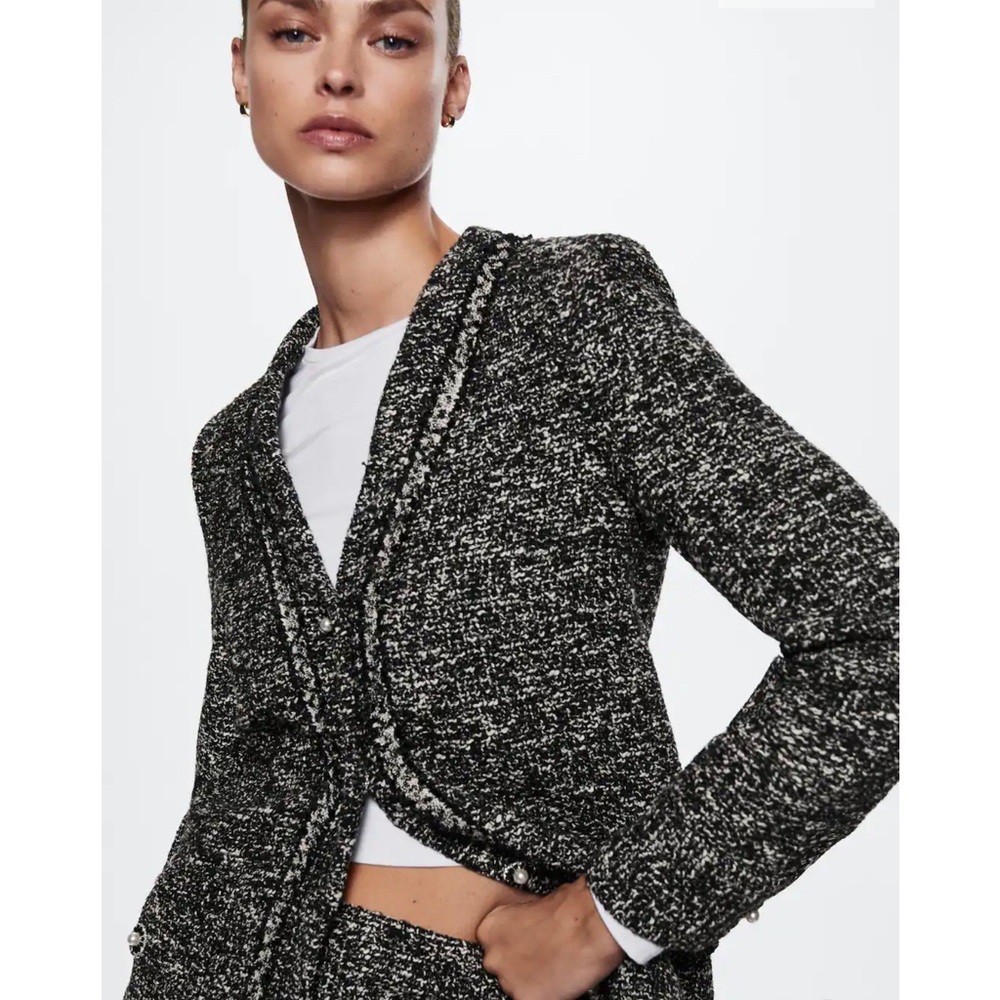 Mango Tweed Jacket - Picture 3 of 5